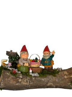 Gnome Serenity on a Woodland Log