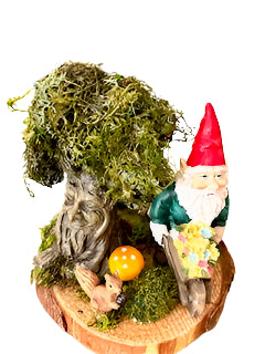 Gnome spring gardening