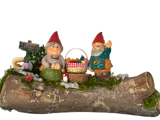 Gnome Serenity on a Woodland Log